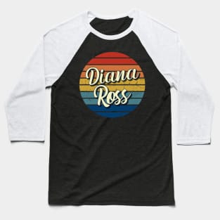 Diana Ross Vintage Retro Circle Baseball T-Shirt